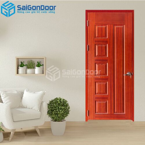 Cửa Gỗ HDF Veneer 6A Căm Xe-HDFV-SGD