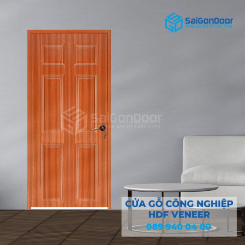 Cửa Gỗ HDF Veneer 6A-sapele-SGD