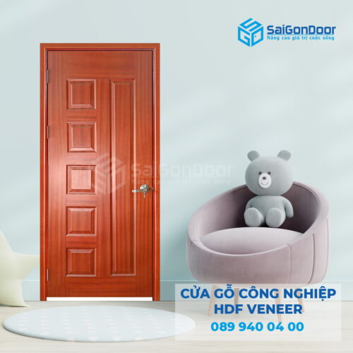 Cửa Gỗ HDF Veneer 6B-Sapele-SGD