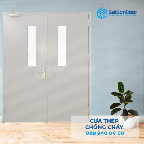 Cửa Thép Chống Cháy 2P1G2-SGD